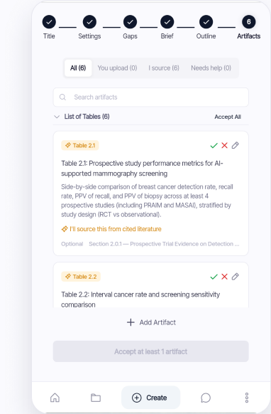 Source the artifacts — Relumir app view