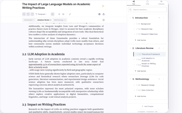 Write it, cited — Relumir app view
